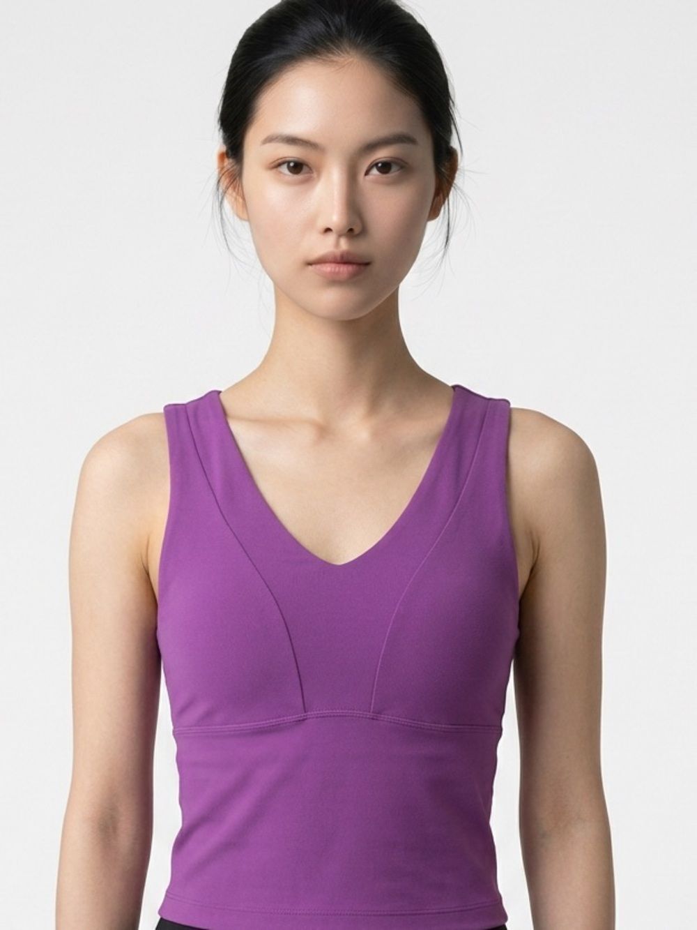 ATHLETA | Purple Tank with Built-In Bra Large 36DD